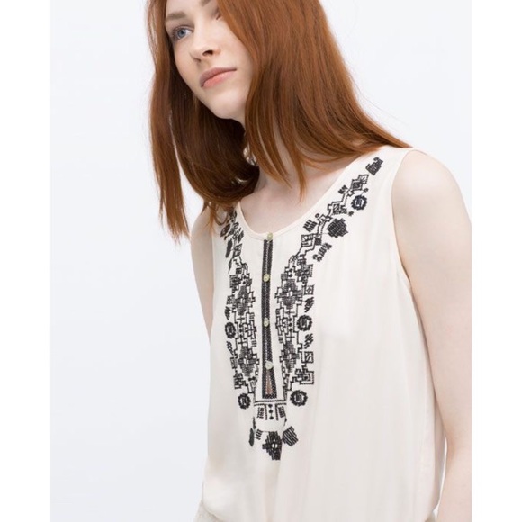 Zara Boho Embroidered Maxi Dress - Picture 4 of 5